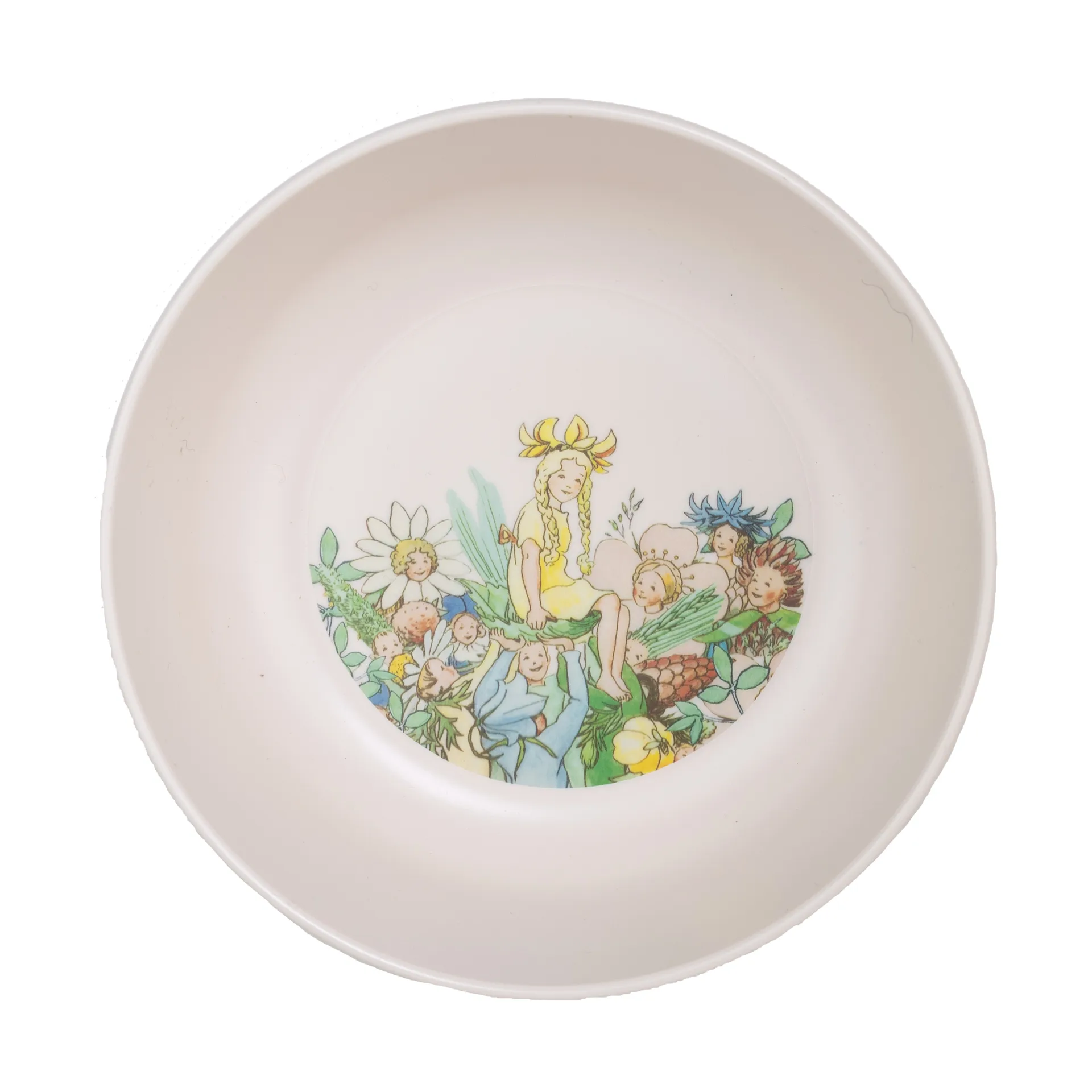 Elsa Beskow Blomsterfesten skål Ø14,5 cm, Vit Rätt Start