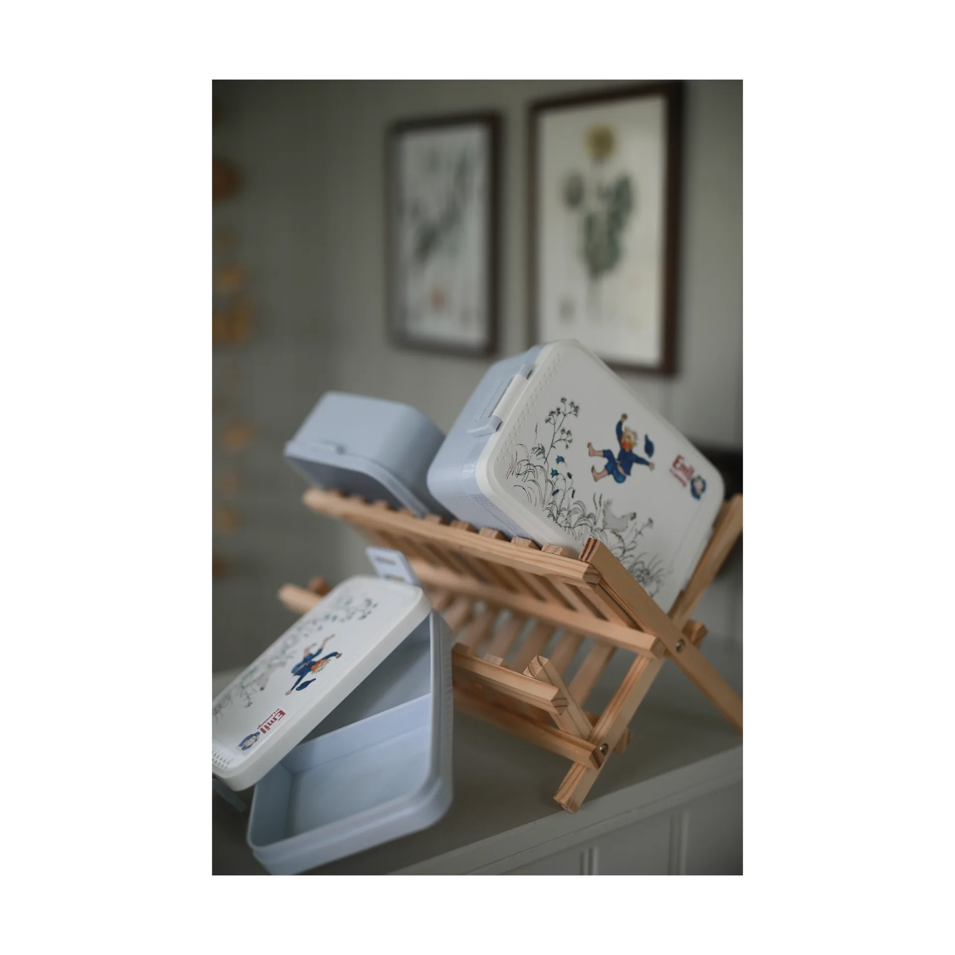 Emil i Lönneberga lunchlåda 8x18,5 cm, Blå-vit Rätt Start