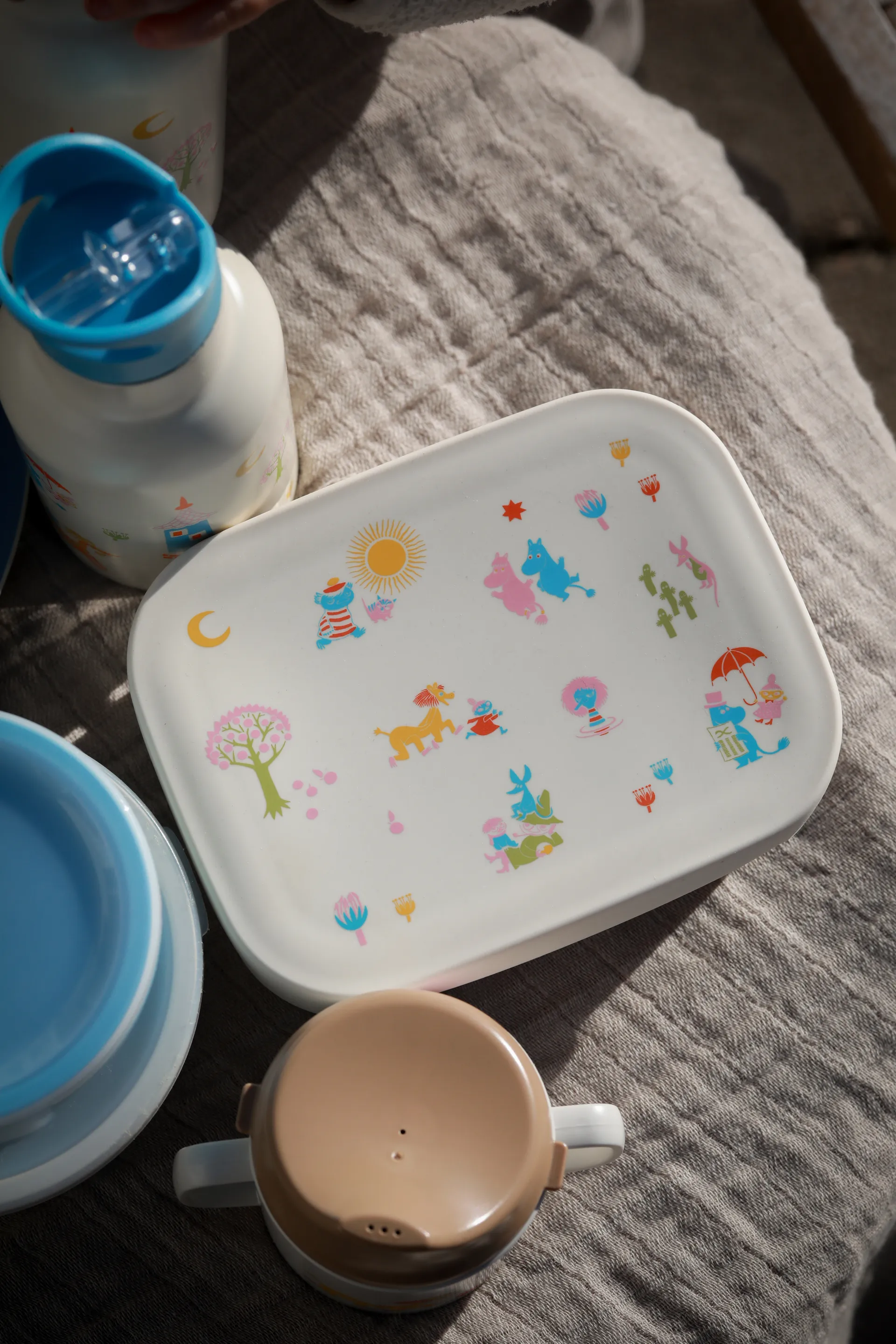 Mumin 80 lunchlåda plåt 13x17 cm, Beige Rätt Start