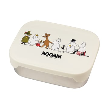 Läs mer om Rätt Start Mumin Familj lunchlåda plåt 13x17 cm Beige