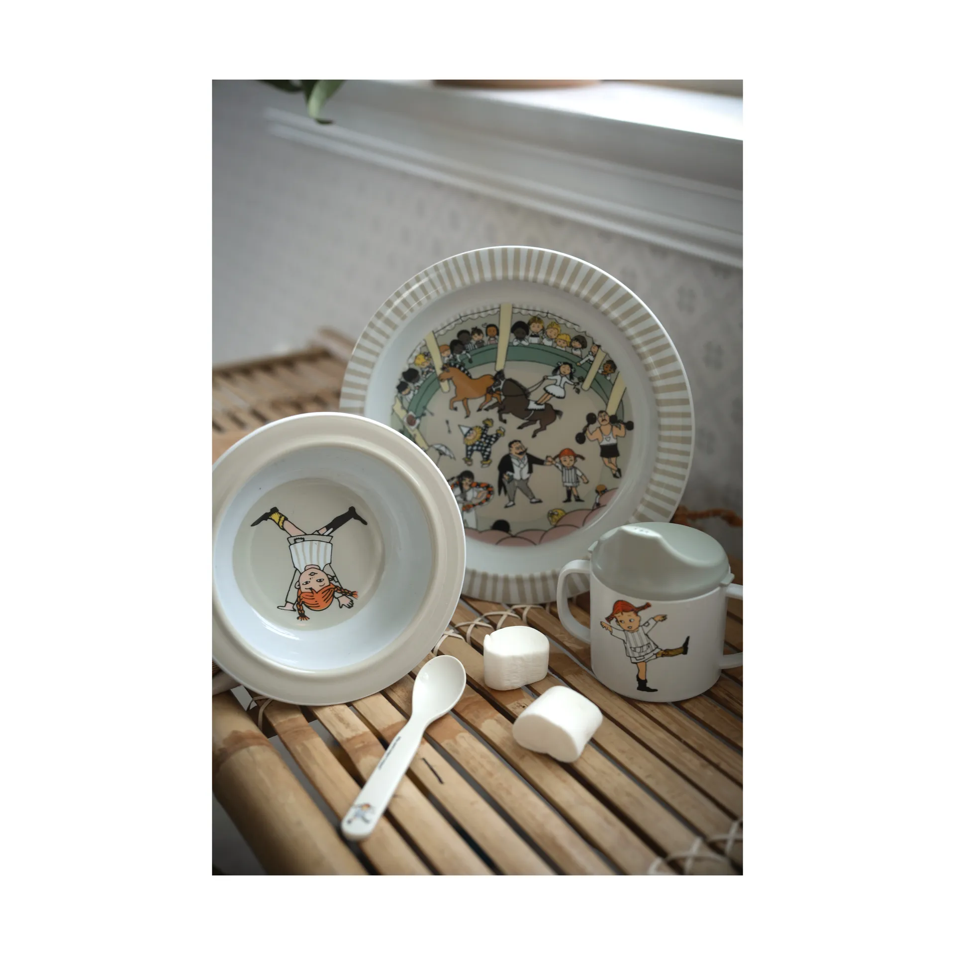 Pippi Cirkus barnservis 3 delar, Multi Rätt Start