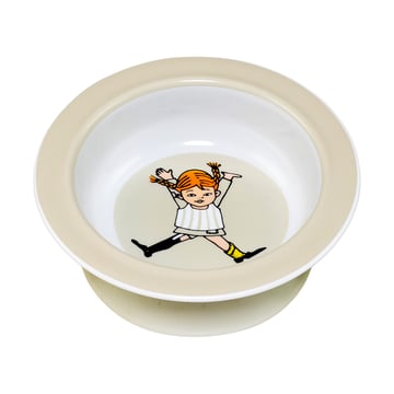 Läs mer om Rätt Start Pippi Cirkus sugkoppstallrik Ø15,5 cm Beige