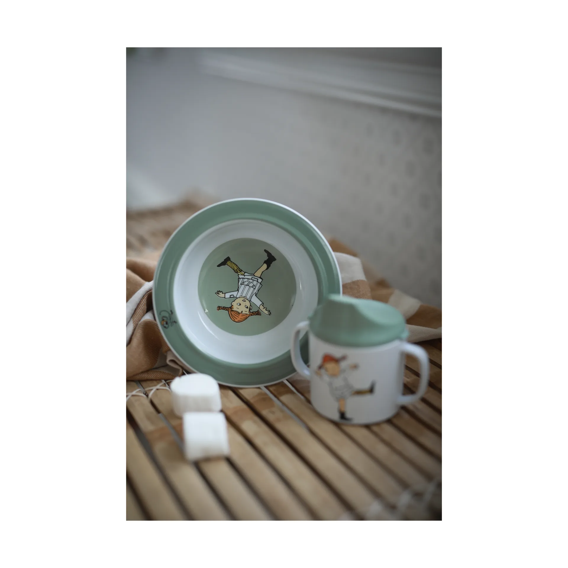 Pippi Cirkus sugkoppstallrik Ø15,5 cm, Grön Rätt Start