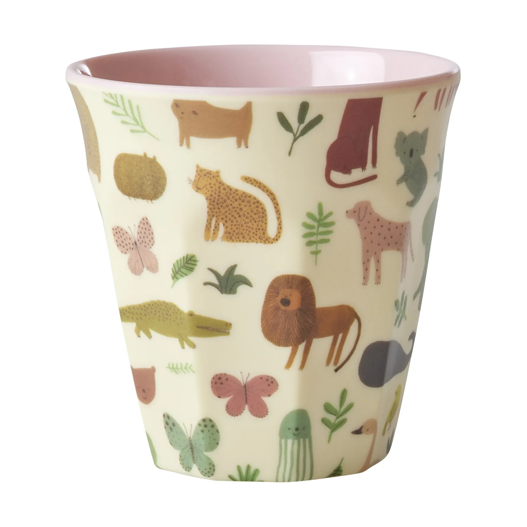 Rice barnkopp melamin, Sweet Jungle Print-Soft Pink RICE