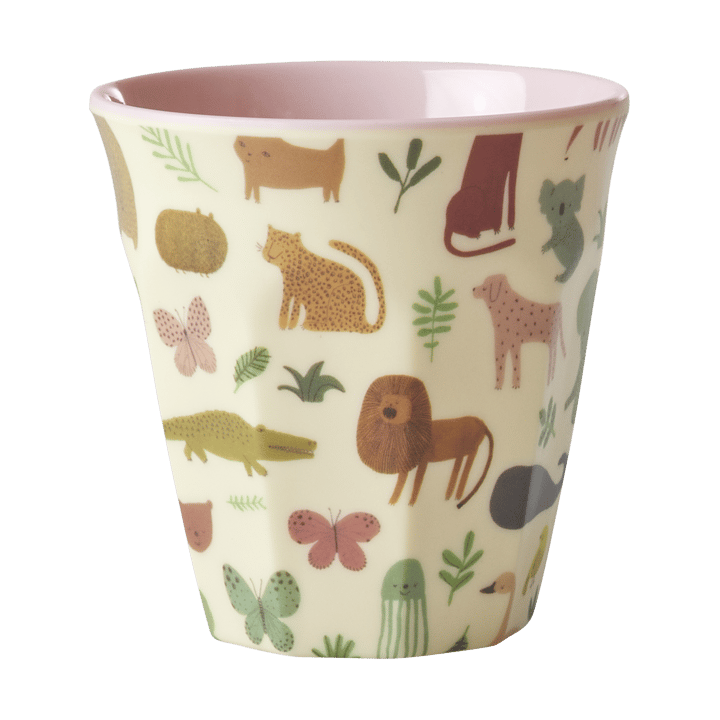 Rice barnkopp melamin, Sweet Jungle Print-Soft Pink RICE