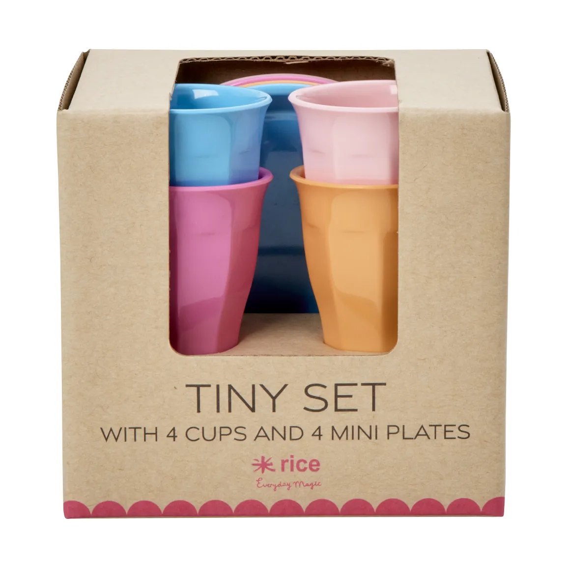Rice espressokopp melamin giftbox 4-pack, Multicolor RICE