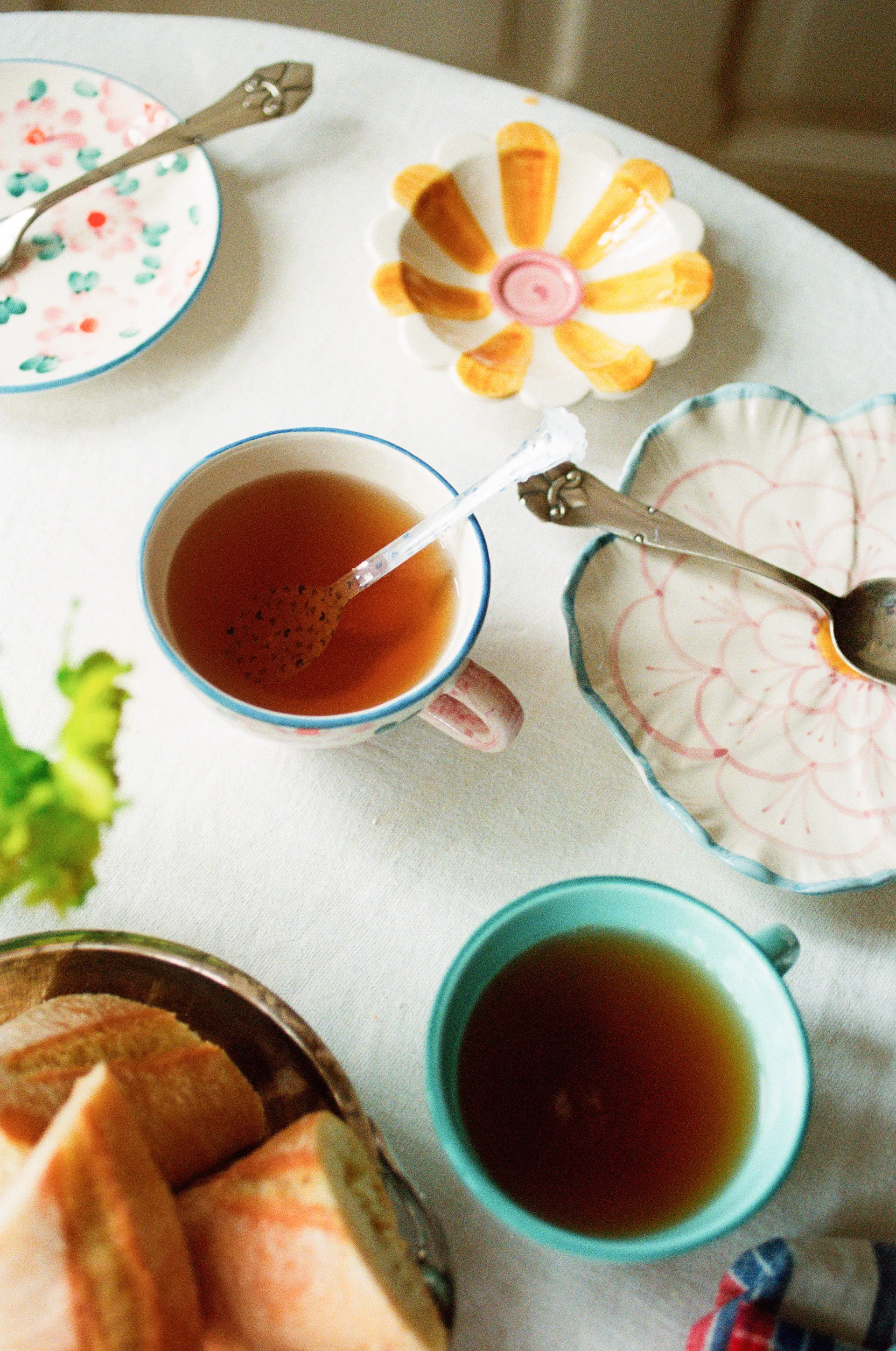 Rice Flower tallrik Ø19,5 cm, Blue border RICE