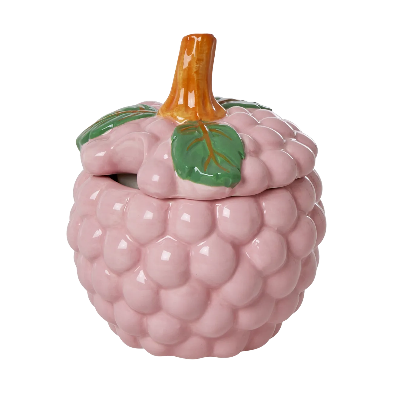 Rice keramikskål med lock, Pink RICE