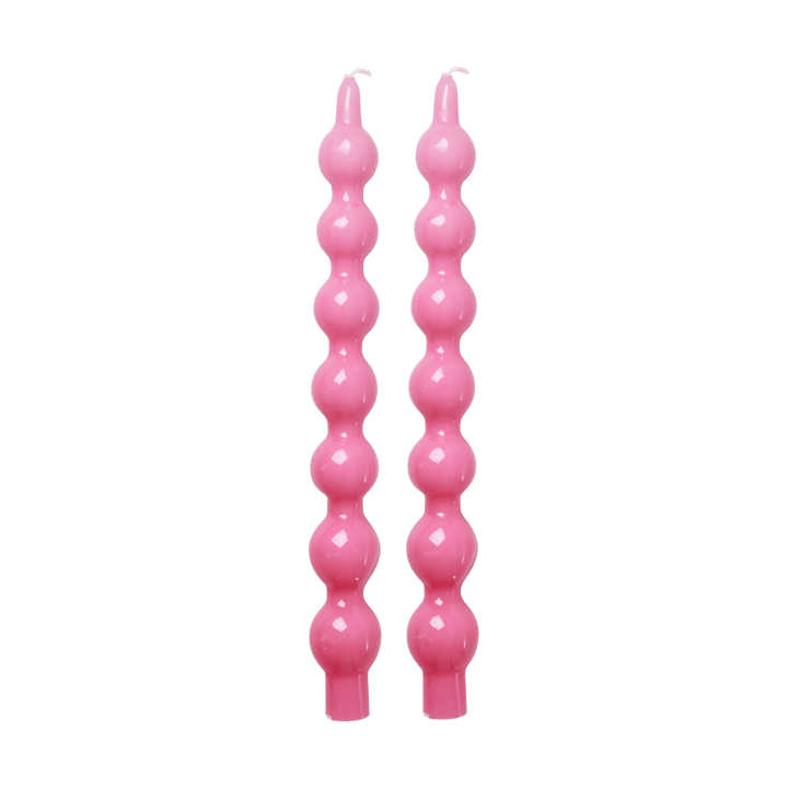 Rice ljus 30,2 cm 2-pack, Pink RICE