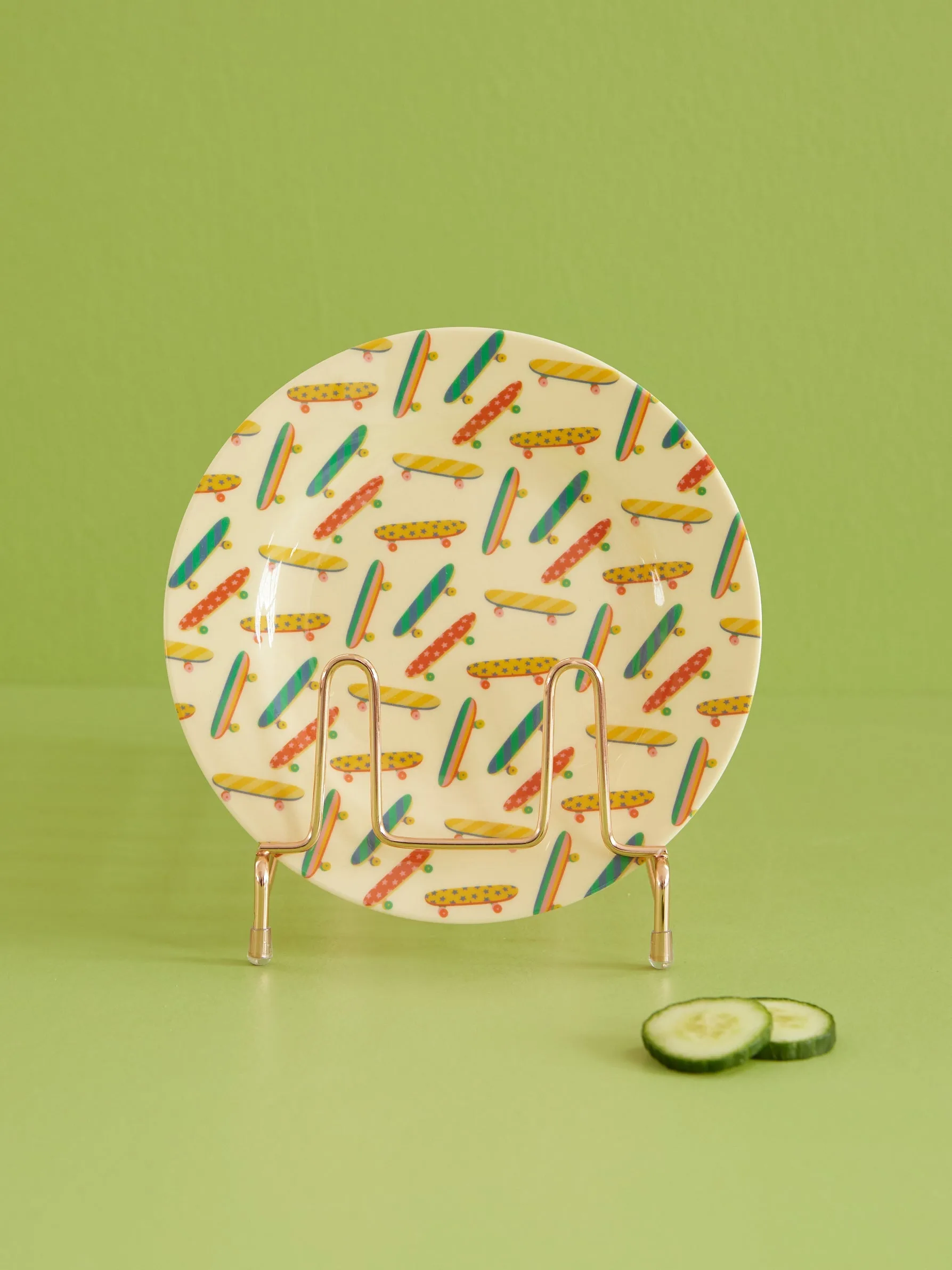 Rice melamin sidotallrik Ø20 cm, Skateboard RICE