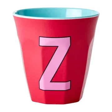 RICE Rice melaminkopp medium bokstav Z 30 cl Red kiss