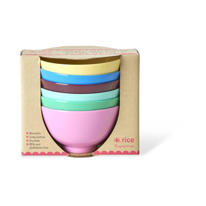 Rice melaminskål small 30 cl 6-pack, Show youre true colors RICE