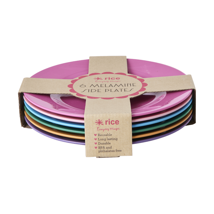 Rice melamintallrik Ø20 cm 6-pack, Soft Pink RICE