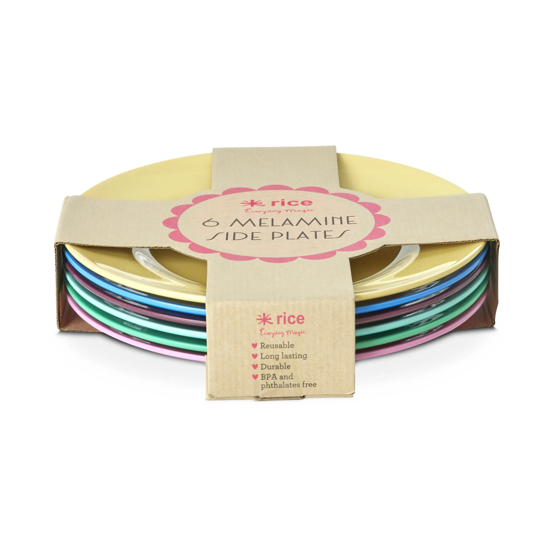 Rice melamintallrik Ø21 cm 6-pack, Show youre true colors RICE
