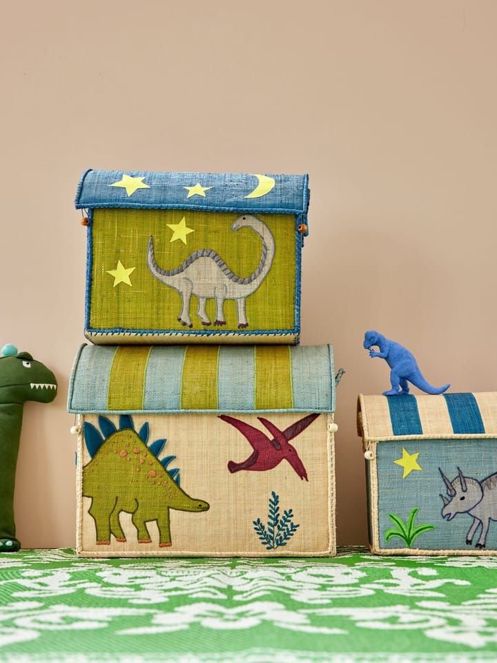 Rice raffia förvaringskorg 3 delar, New Dinosaur Theme RICE