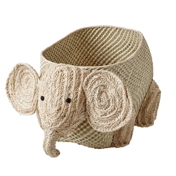 Läs mer om RICE Rice raffia förvaringskorg djur Elefant