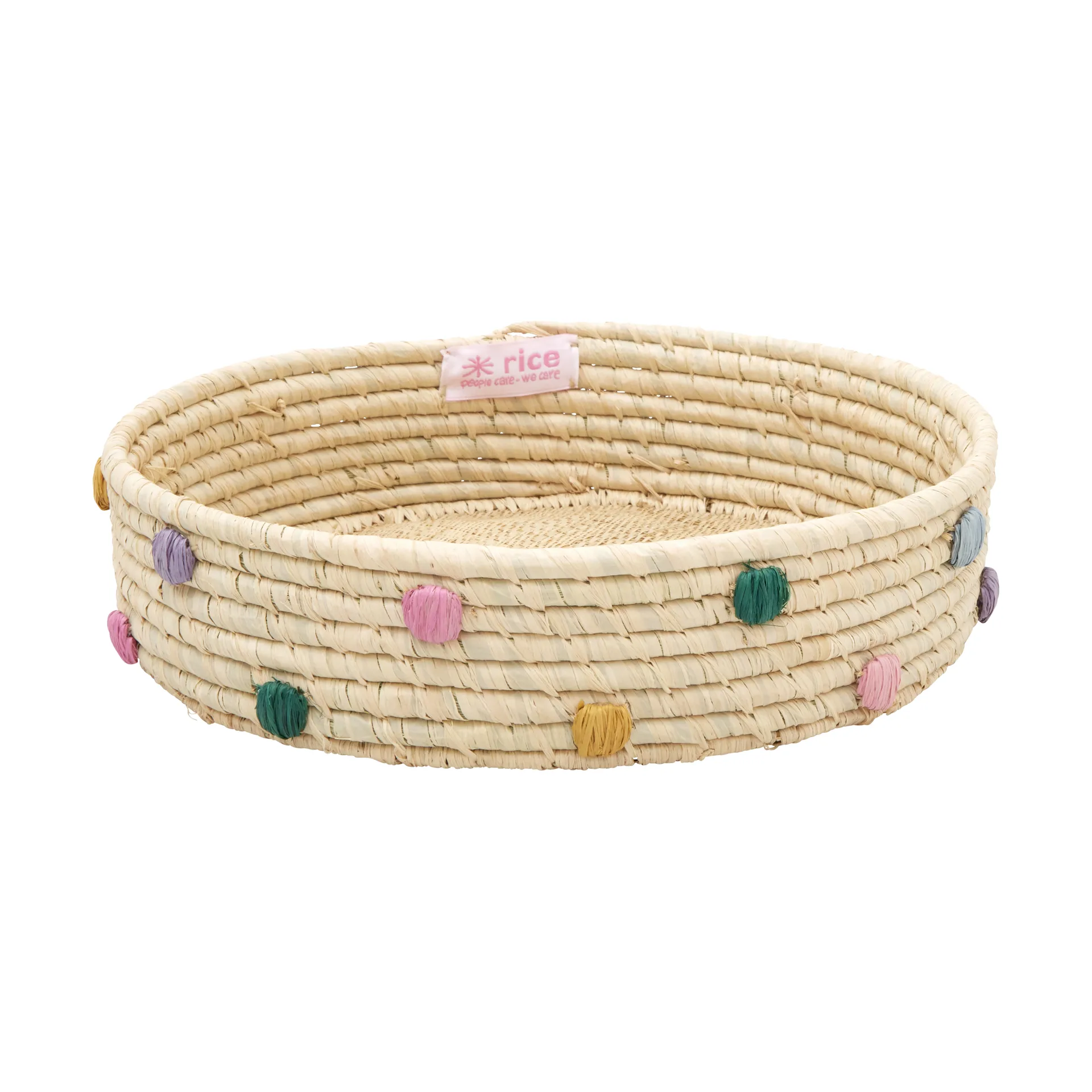 Rice raffia förvaringskorg låg Ø25 cm, Natural RICE