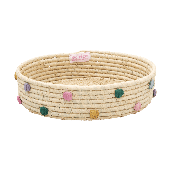 Rice raffia förvaringskorg låg Ø25 cm, Natural RICE