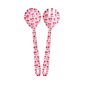 Rice salladsbestick melamin 2 delar - Körsbär - RICE