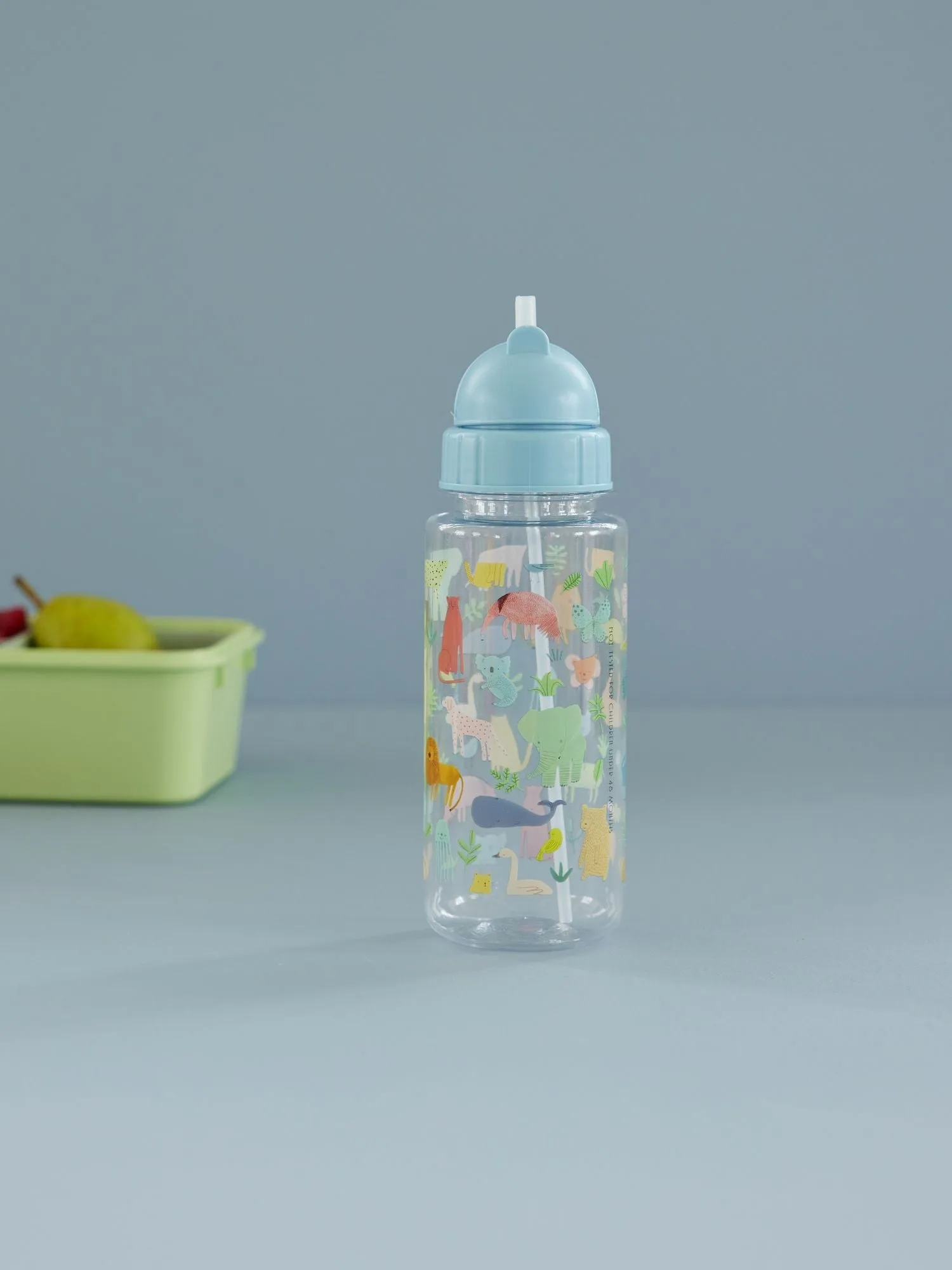 Rice vattenflaska barn 45 cl, Sweet Jungle Print-Soft blue RICE