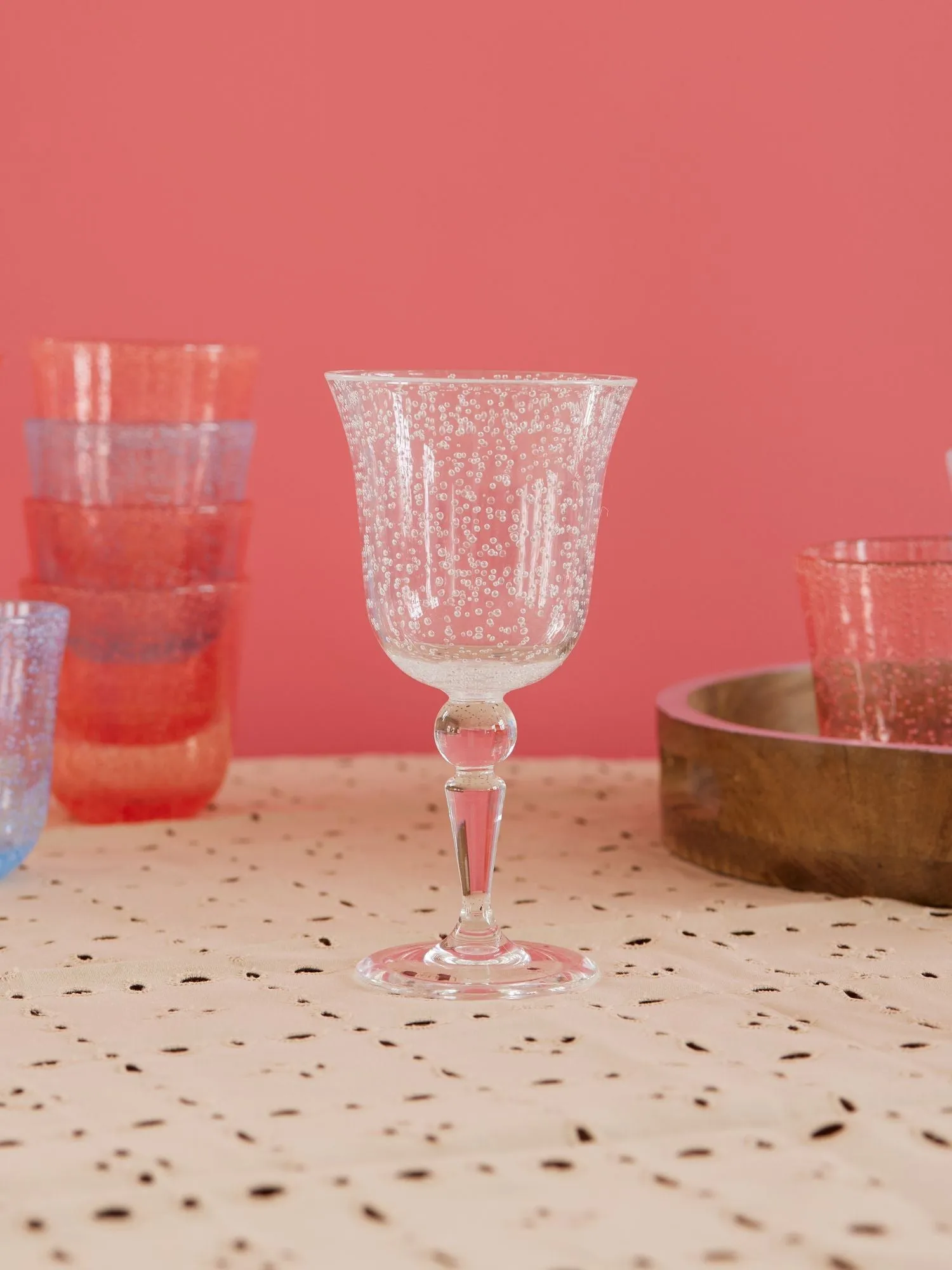 Rice vinglas bubble design 36 cl, Clear RICE