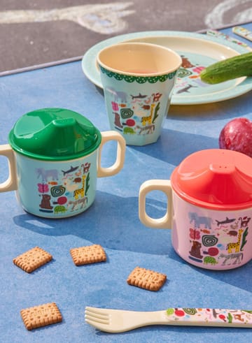 Rice wildlife barnmugg med två handtag 25 cl - Mint - RICE