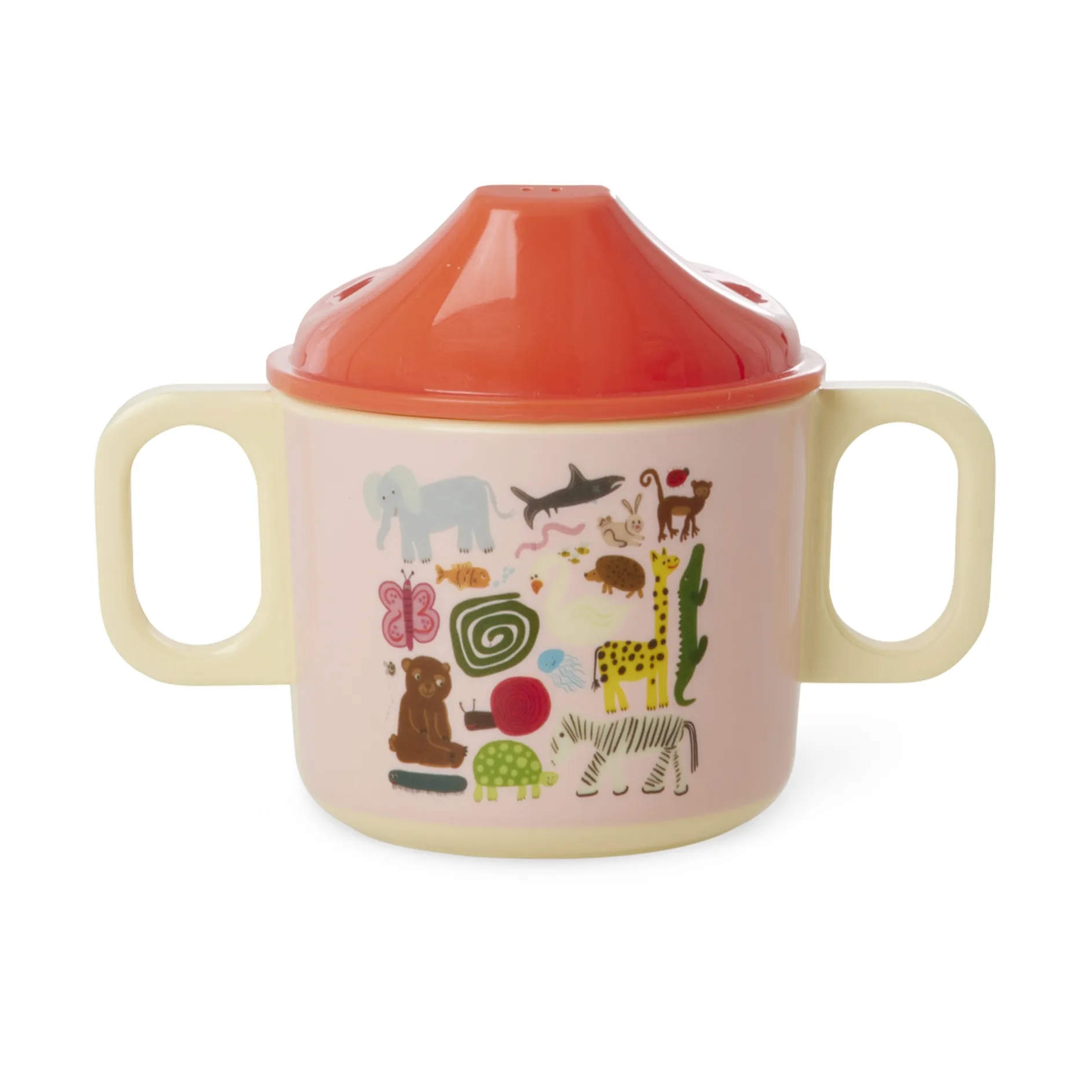 Rice wildlife barnmugg med två handtag 25 cl, Pink RICE