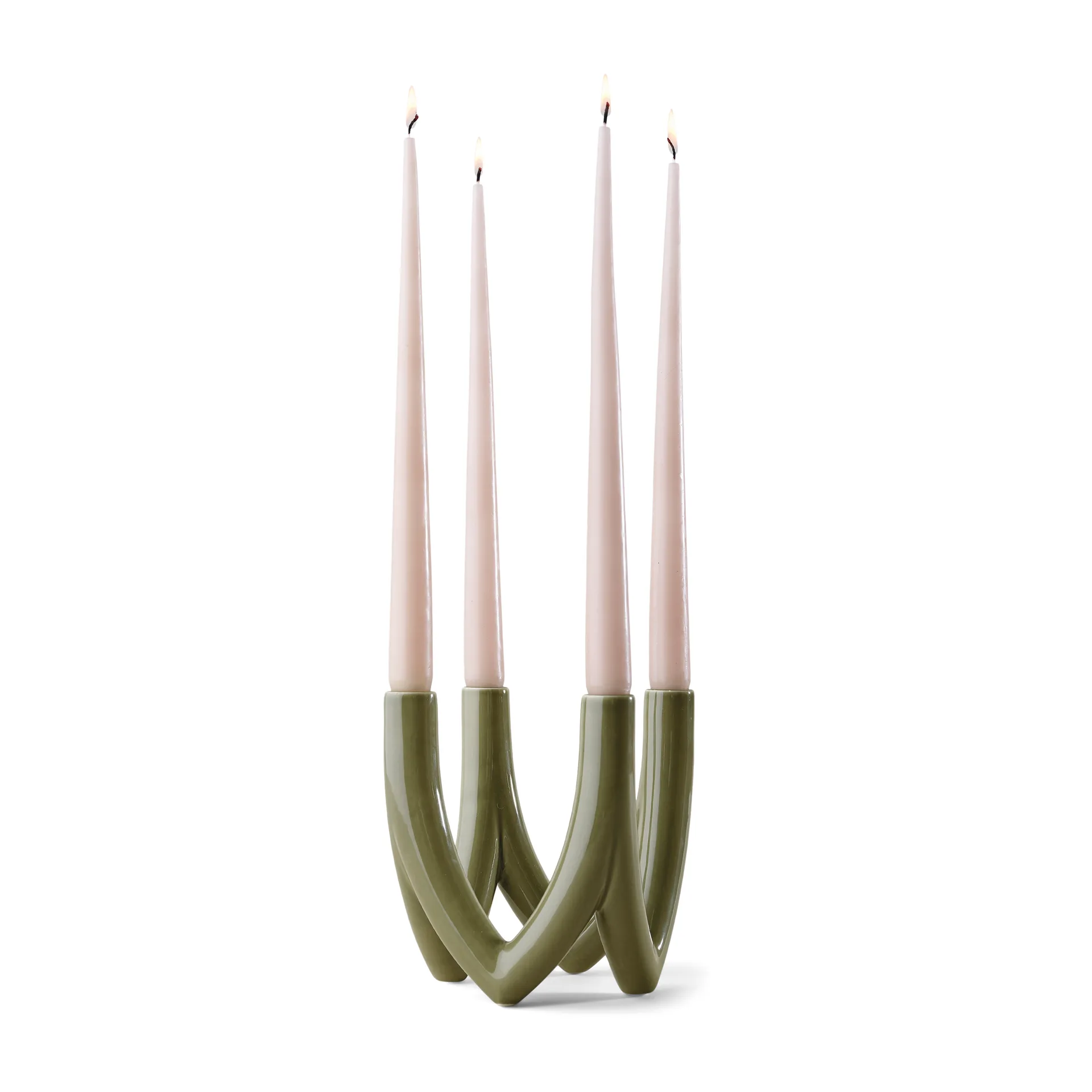 Chandelier ljusstake no. 56, Olive green Ro Collection