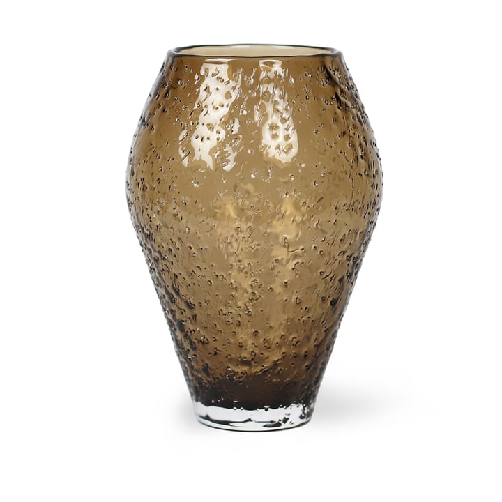 Crushed glasvas small, Sepia brown Ro Collection