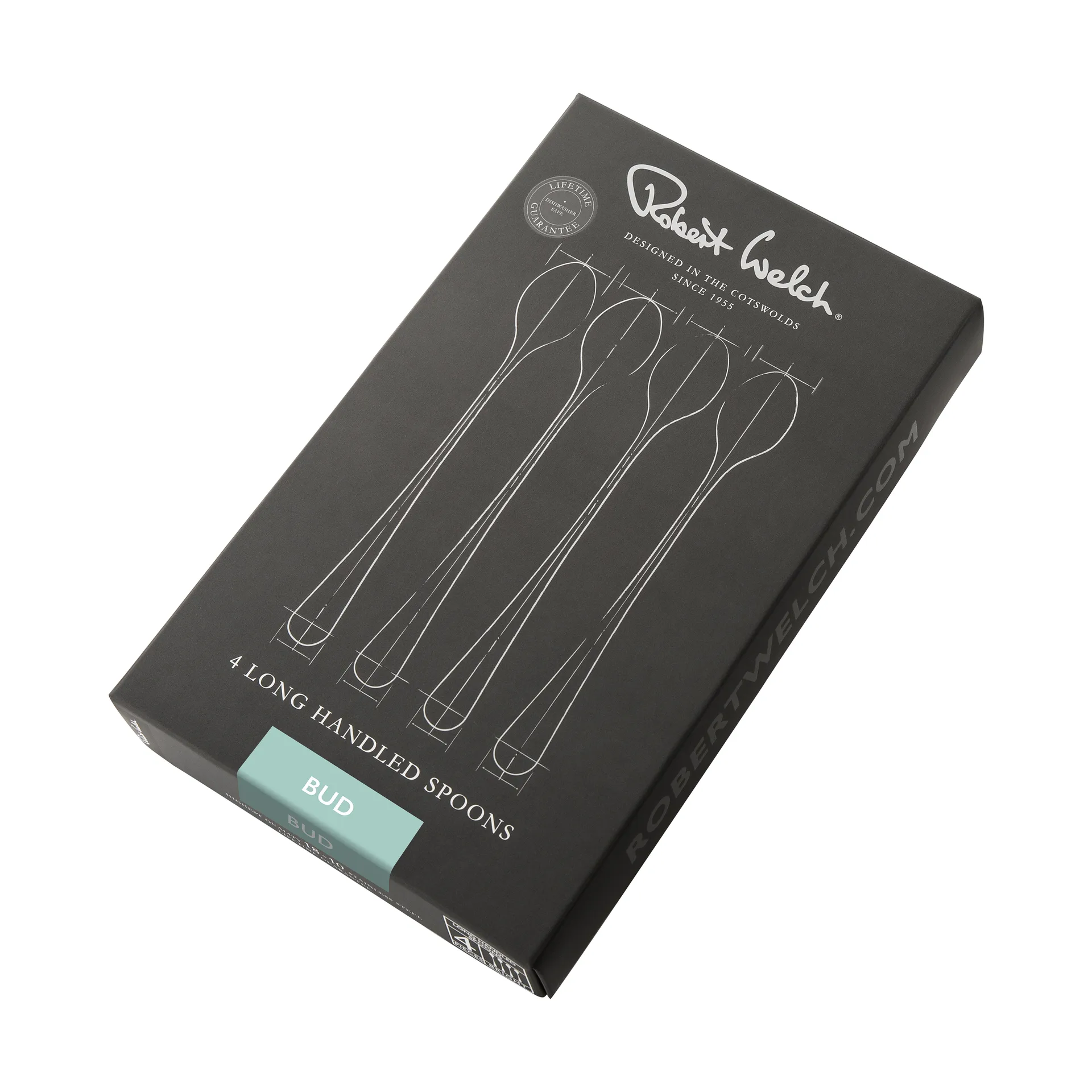 Bud Bright lattesked 4 delar, Rostfritt stål Robert Welch