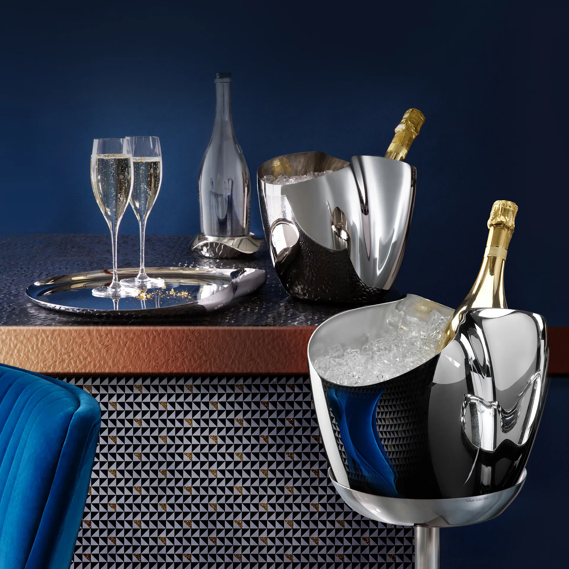 Drift ställ till champagnekylare, Rostfritt stål Robert Welch