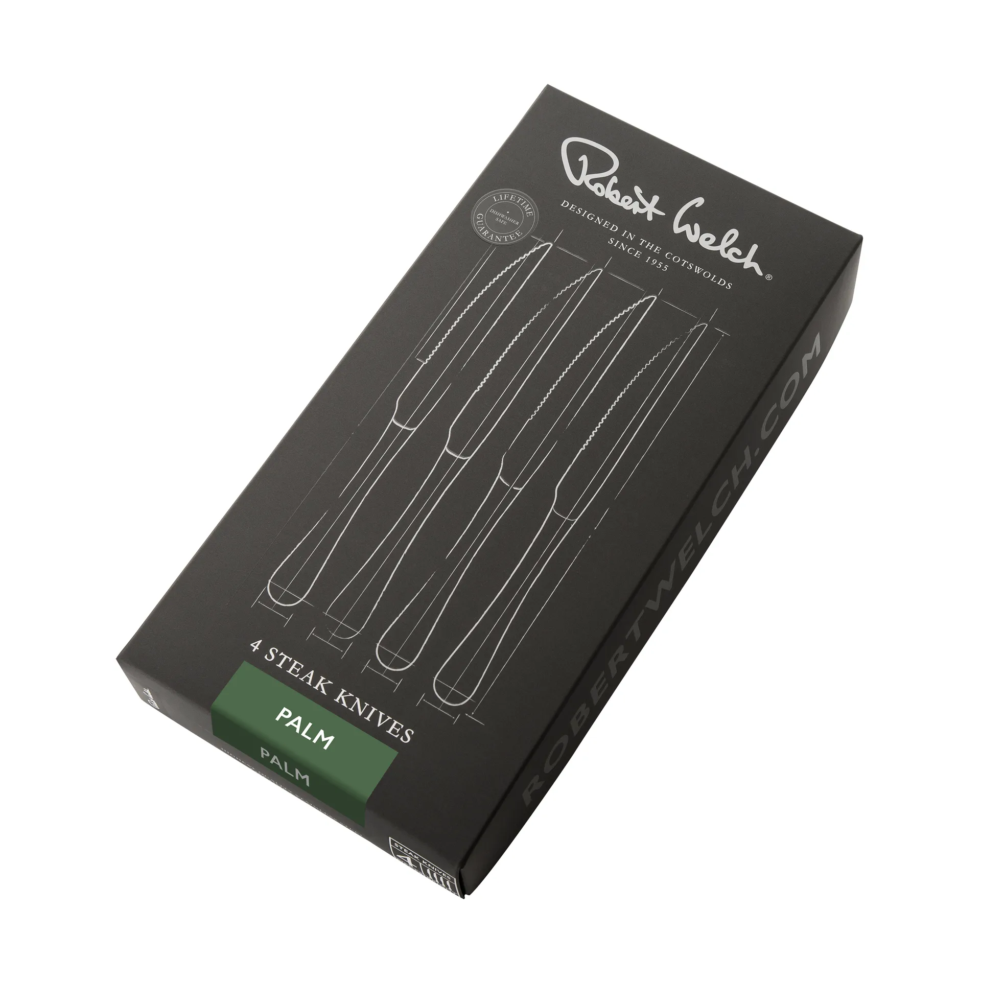 Palm Bright grillkniv 4-pack, Rostfritt stål Robert Welch