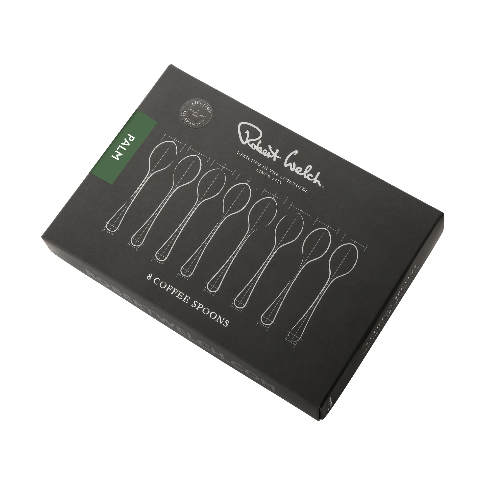 Palm Bright kaffesked 8-pack, Rostfritt stål Robert Welch