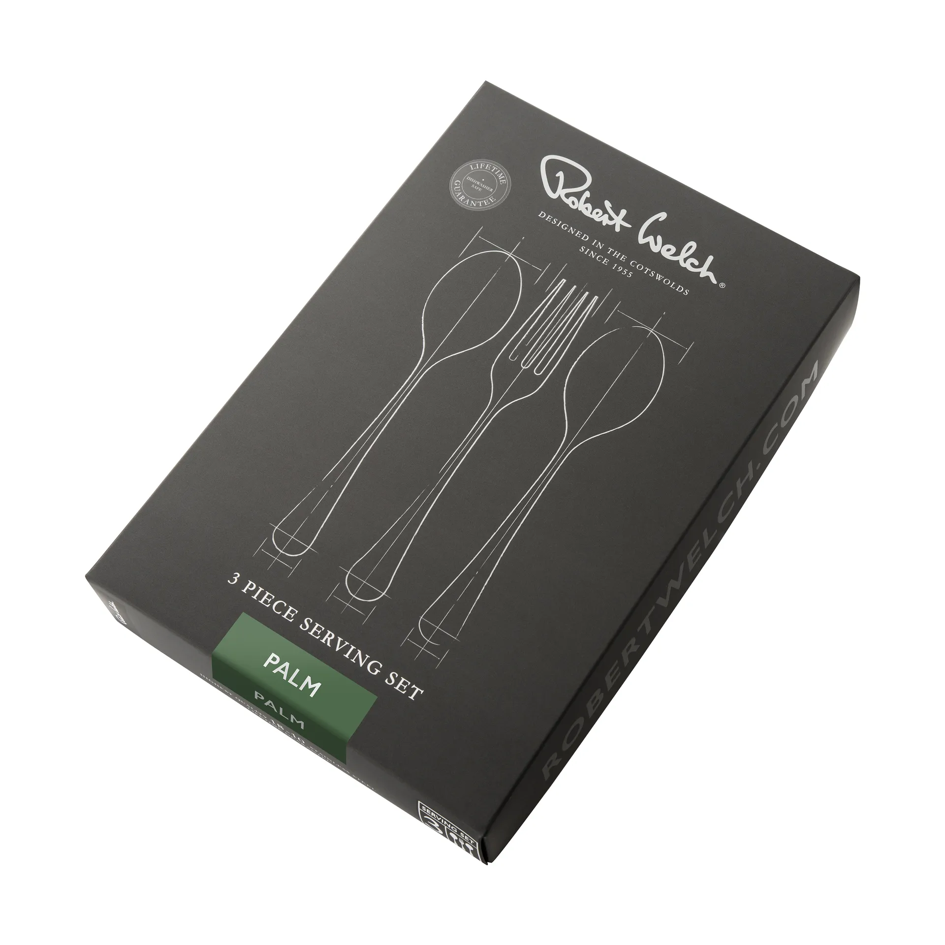 Palm Bright serveringsbestick 3 delar, Rostfritt stål Robert Welch