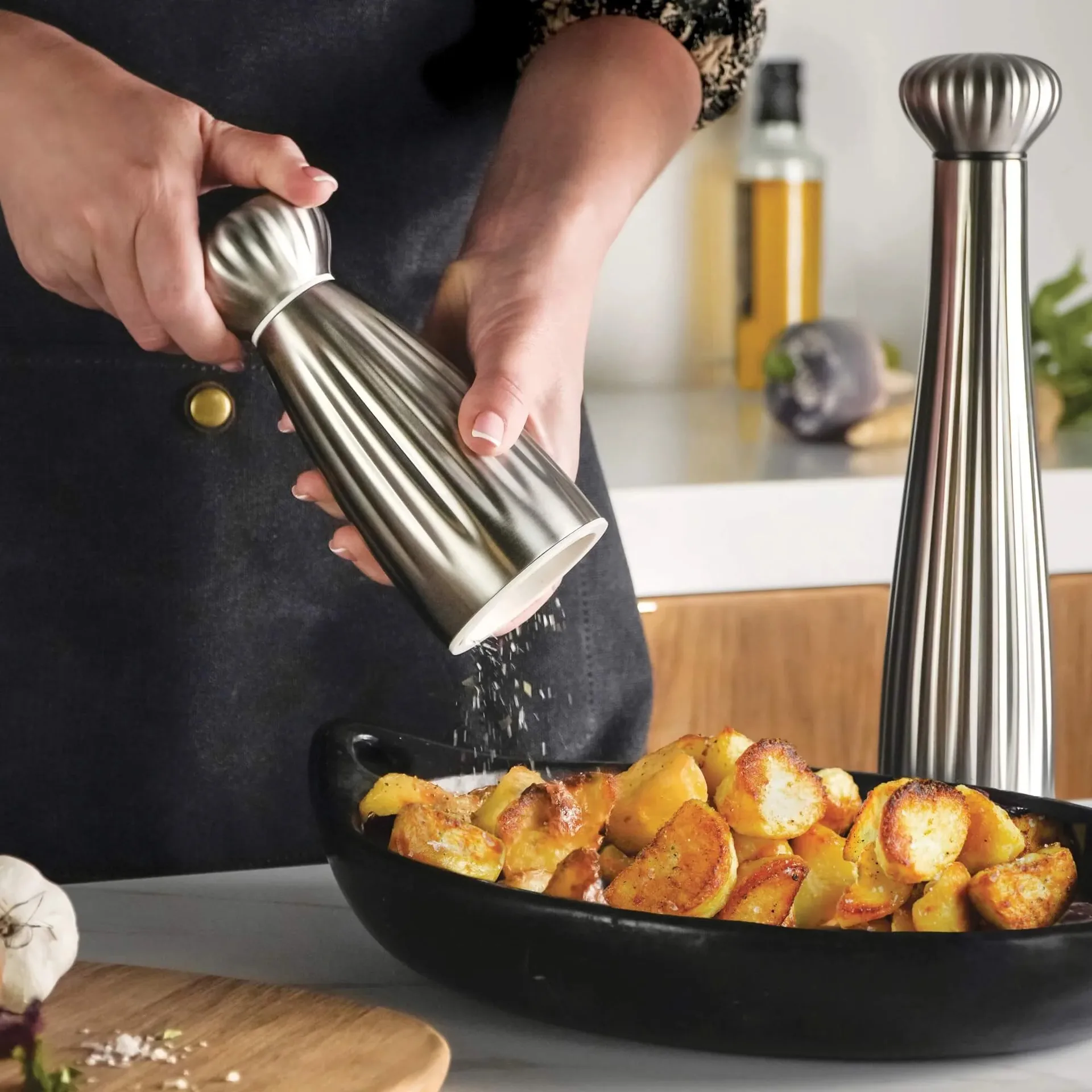 Palm Satin saltkvarn, Small-rostfritt stål Robert Welch