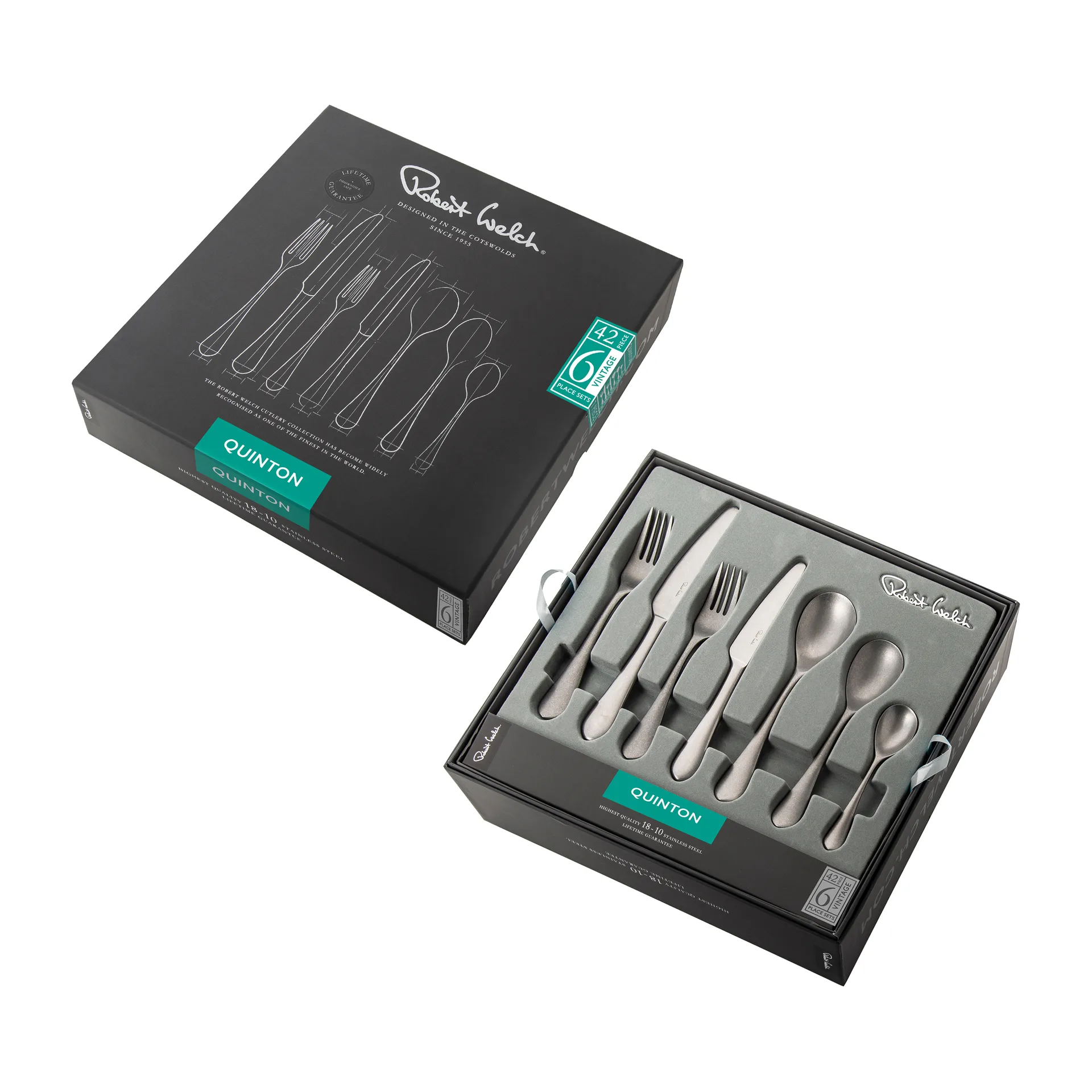 Quinton Vintage bestickset, 42 delar Robert Welch