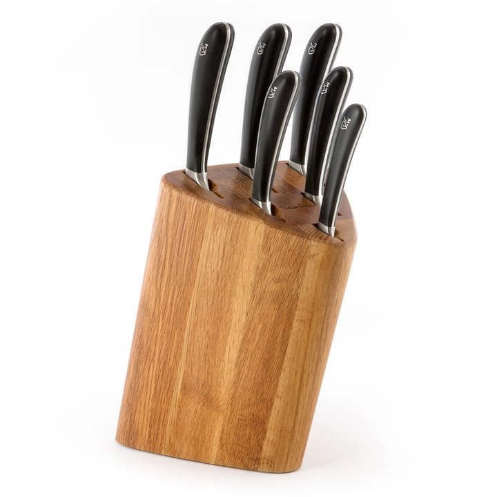 Signature Prism Oak knivblock set 7 delar, Ek Robert Welch