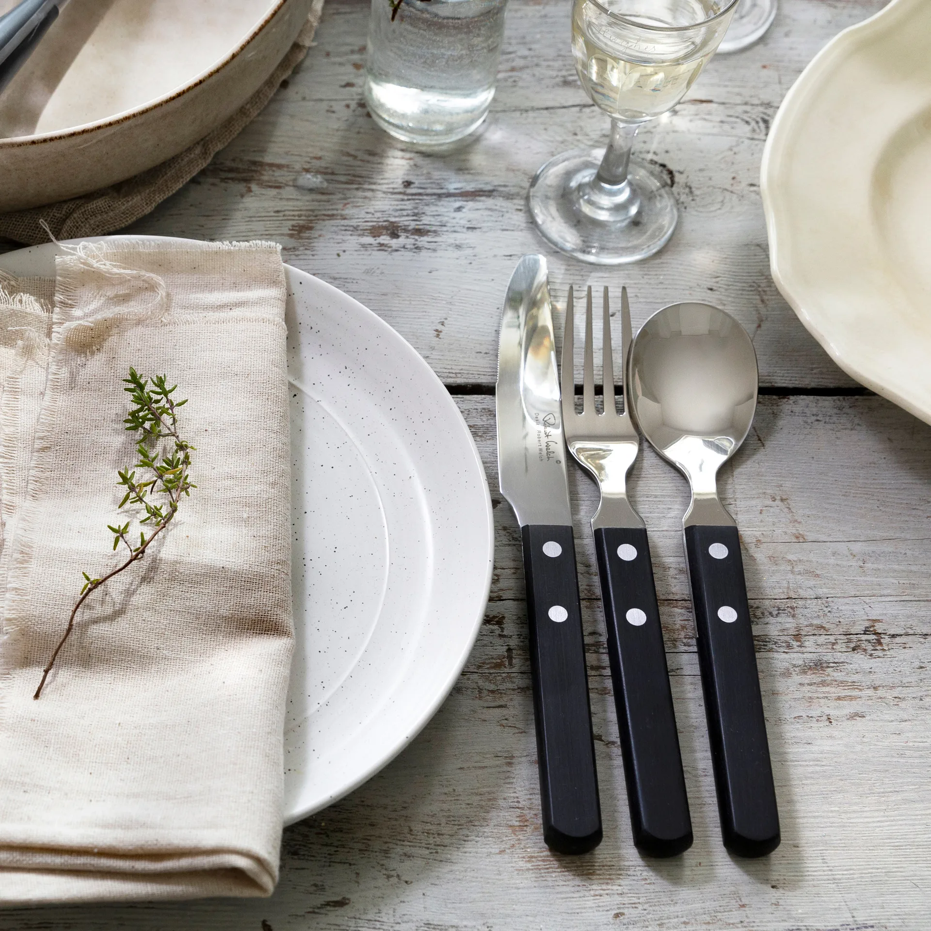 Trattoria bestickset 56 delar, Svart Robert Welch