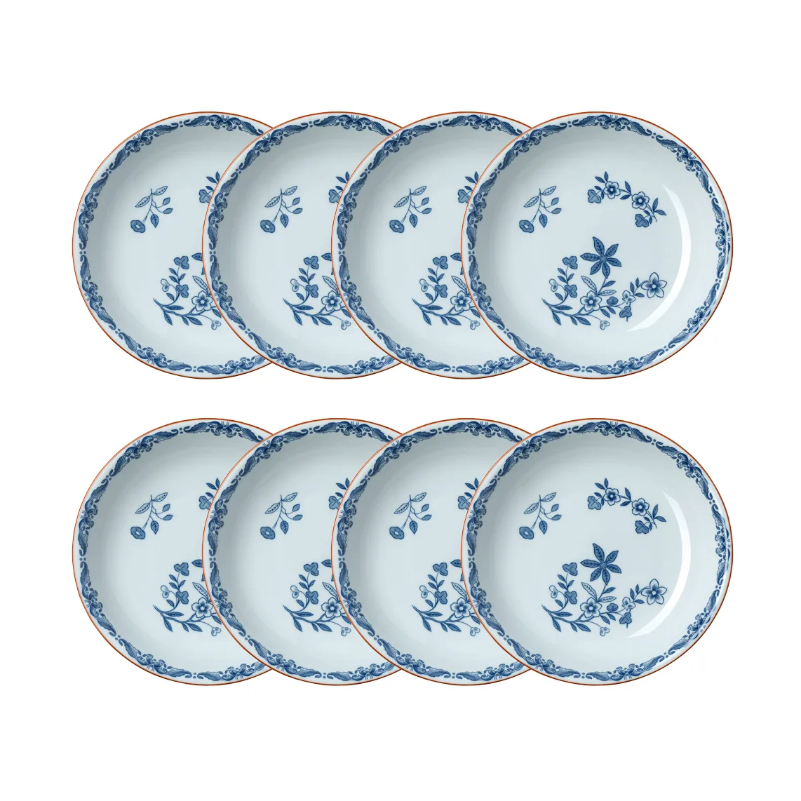 Ostindia djup tallrik Ø22 cm 8-pack – Blå,  Rörstrand