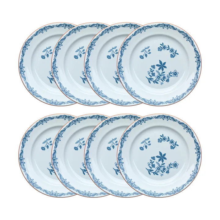 Ostindia flat tallrik Ø21 cm 8-pack – Blå - Rörstrand