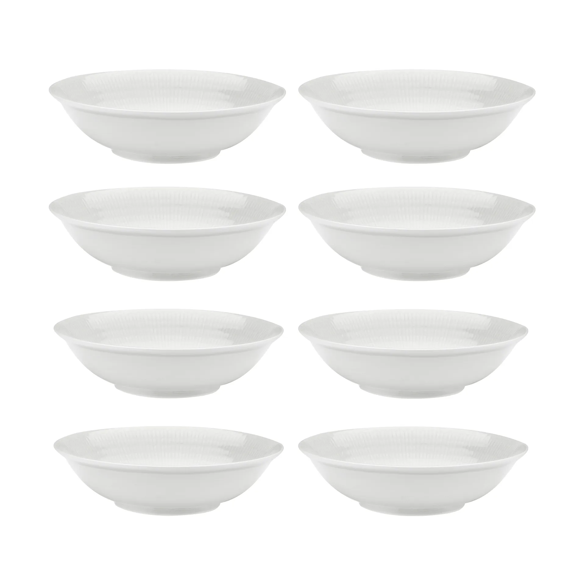 Swedish Grace djup tallrik Ø19 cm 8-pack - Snö (vit) Rörstrand