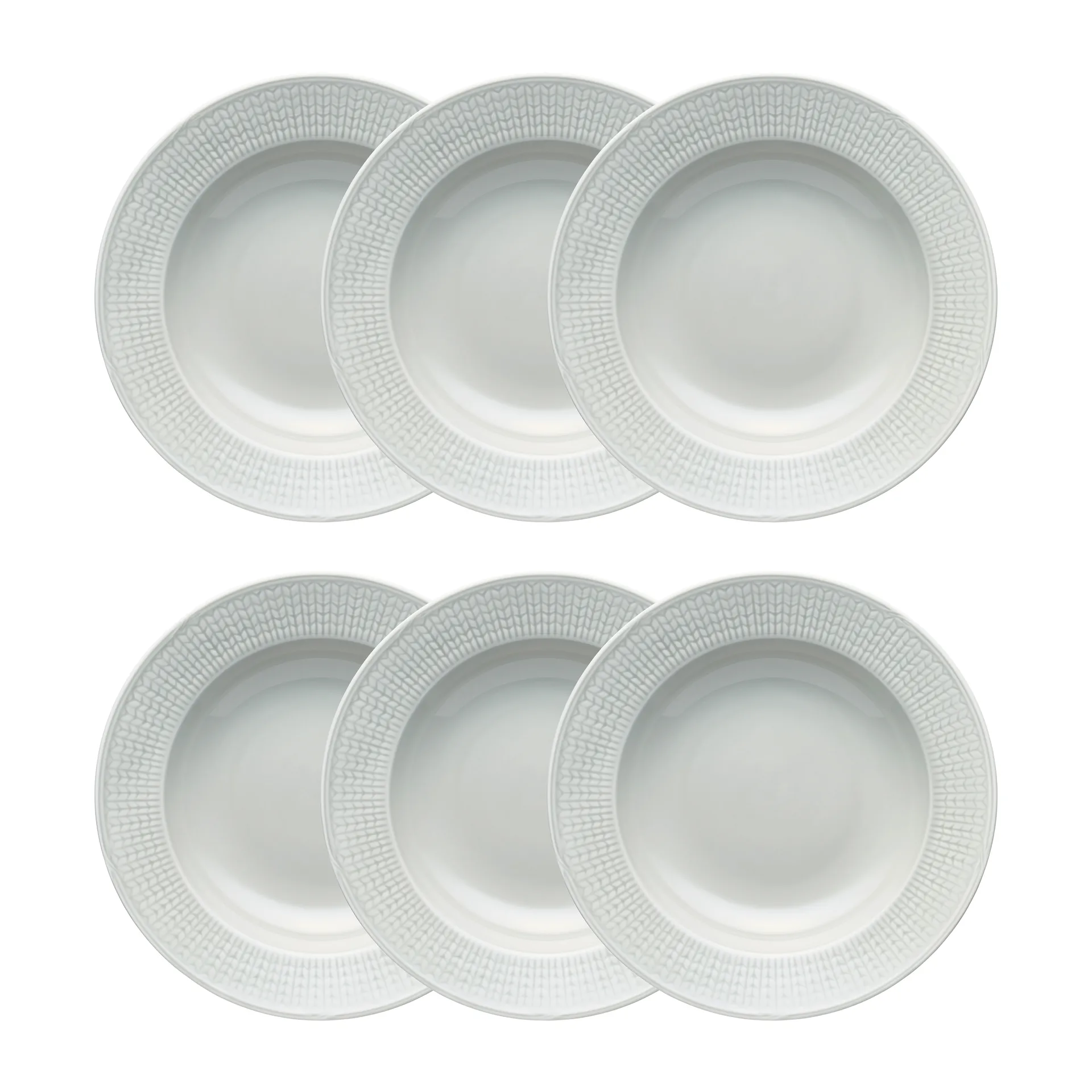 Swedish Grace djup tallrik 25 cm 6-pack Dimma(grå) Rörstrand