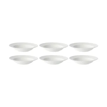 Swedish Grace djup tallrik 25 cm, 6-pack snö (vit) - Rörstrand