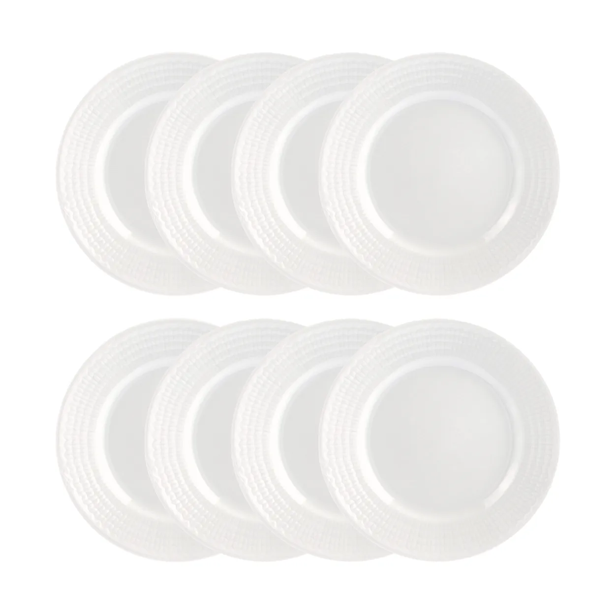 Rörstrand Swedish Grace tallrik Ø21 cm 8-pack - Snö (vit) snö (vit)