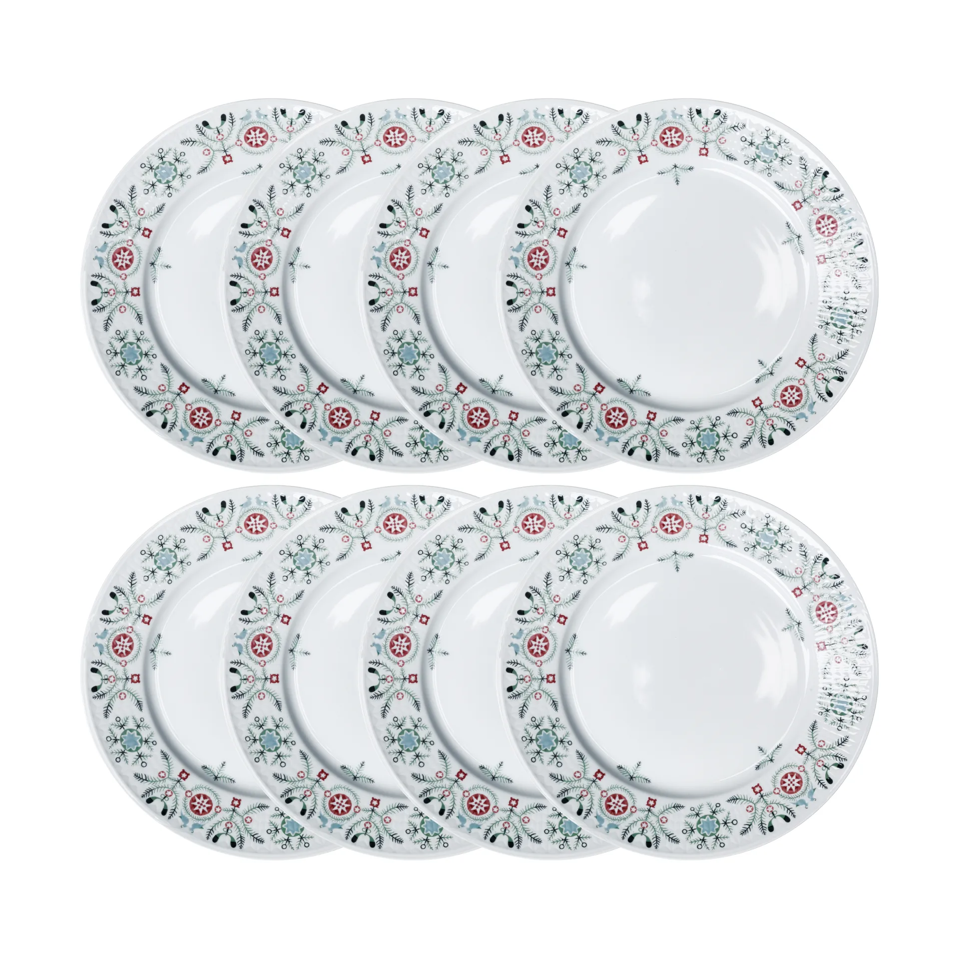Swedish Grace Winter tallrik Ø27 cm 8-pack - Vit,  Rörstrand
