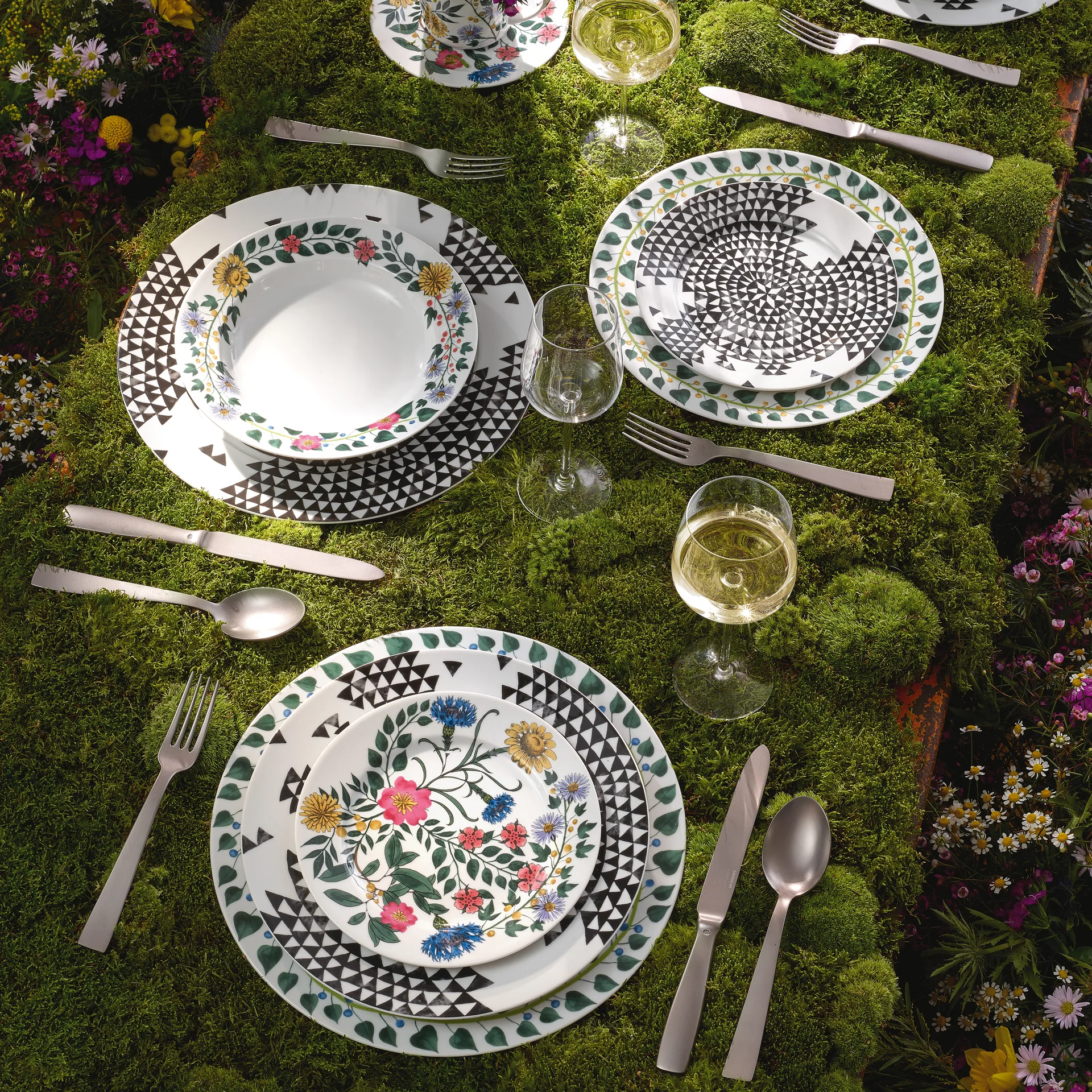 Magic Garden Foliage tallrik 28 cm, Vit-grön Rosenthal