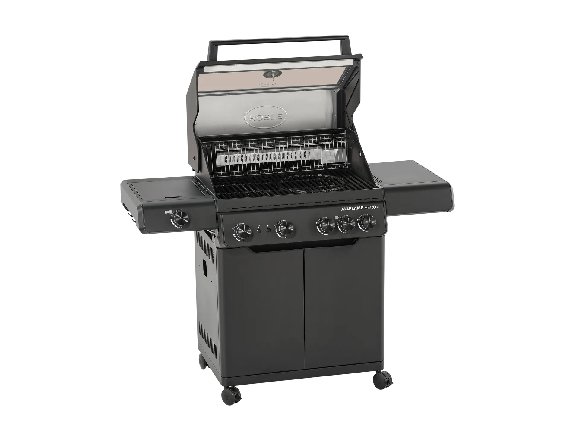 AllFlame Hero 4 gasolgrill, Svart Rösle