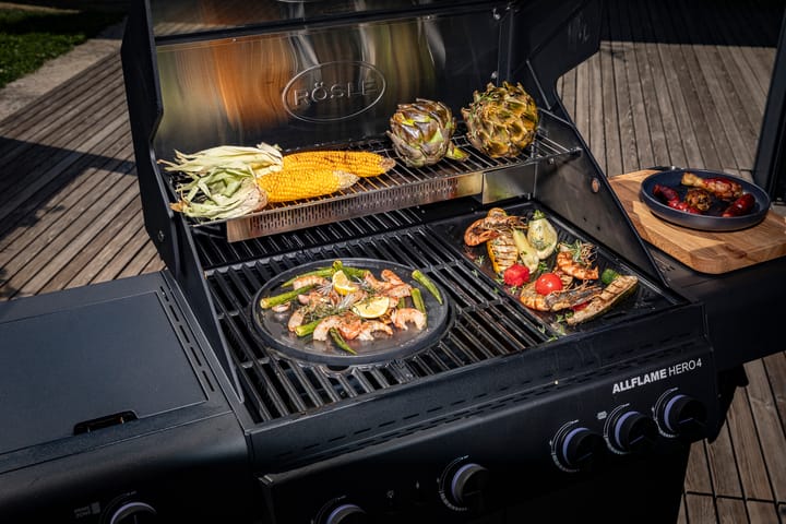 AllFlame Hero 4 gasolgrill, Svart Rösle