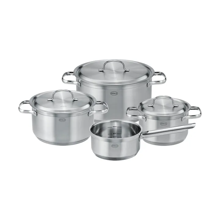 PureElements gryset med lock 7 delar - Rostfritt stål - Rösle