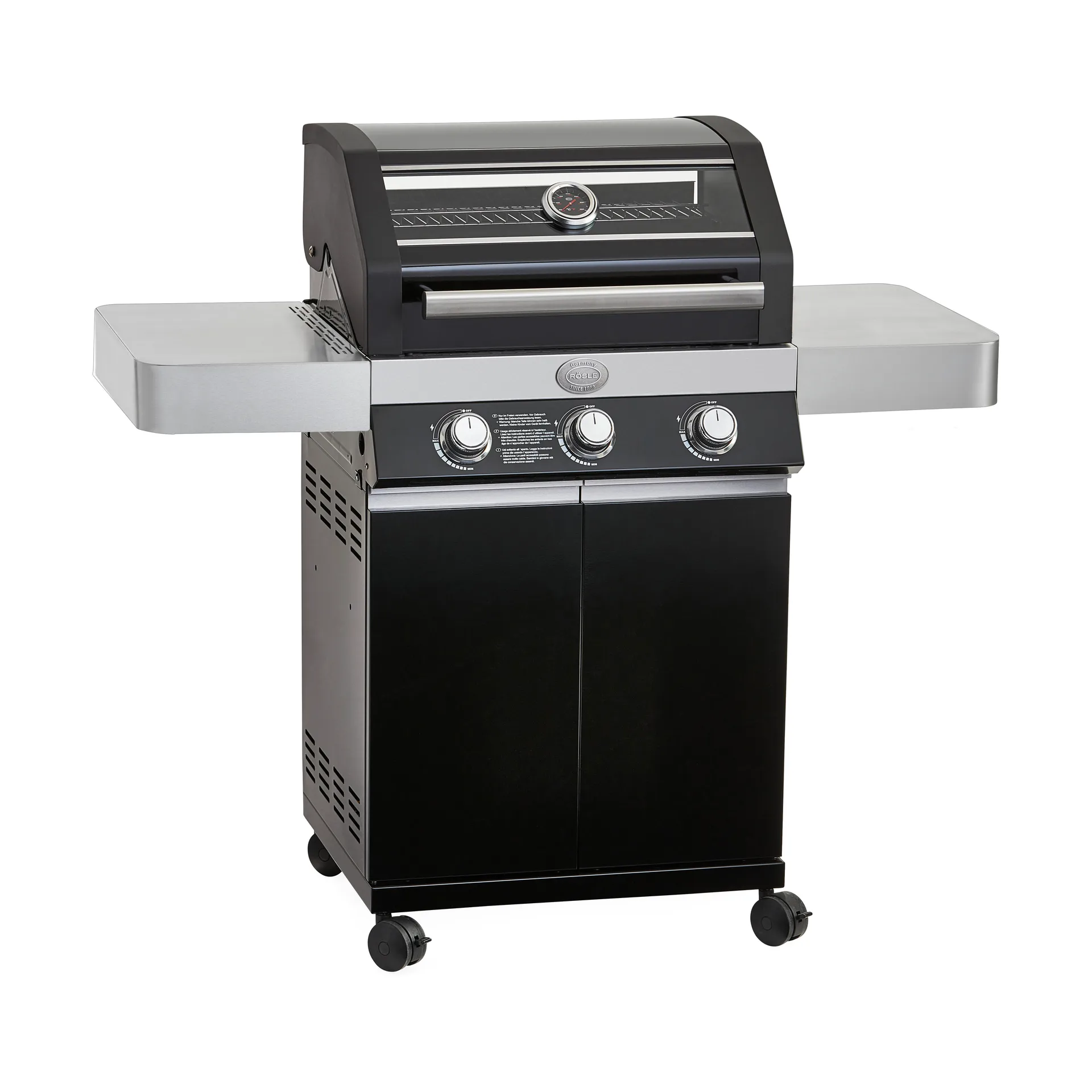 Videro G3 Pure gasolgrill, Svart Rösle